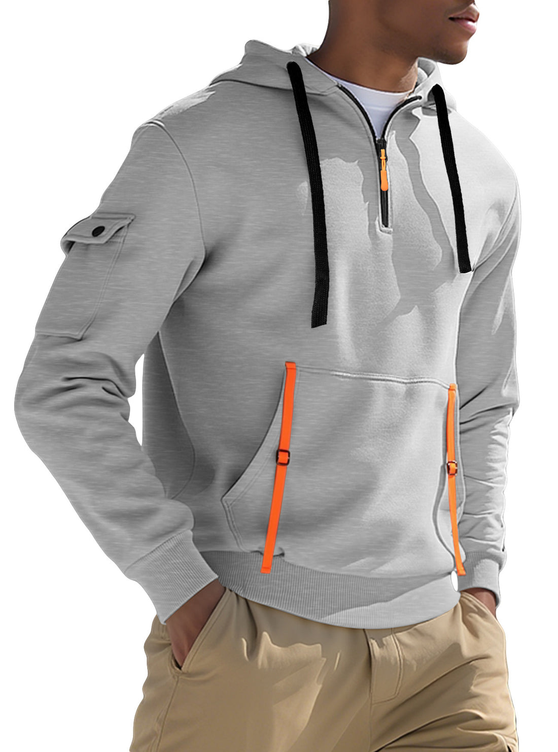Men's Fleece-lined Casual Sweatshirt