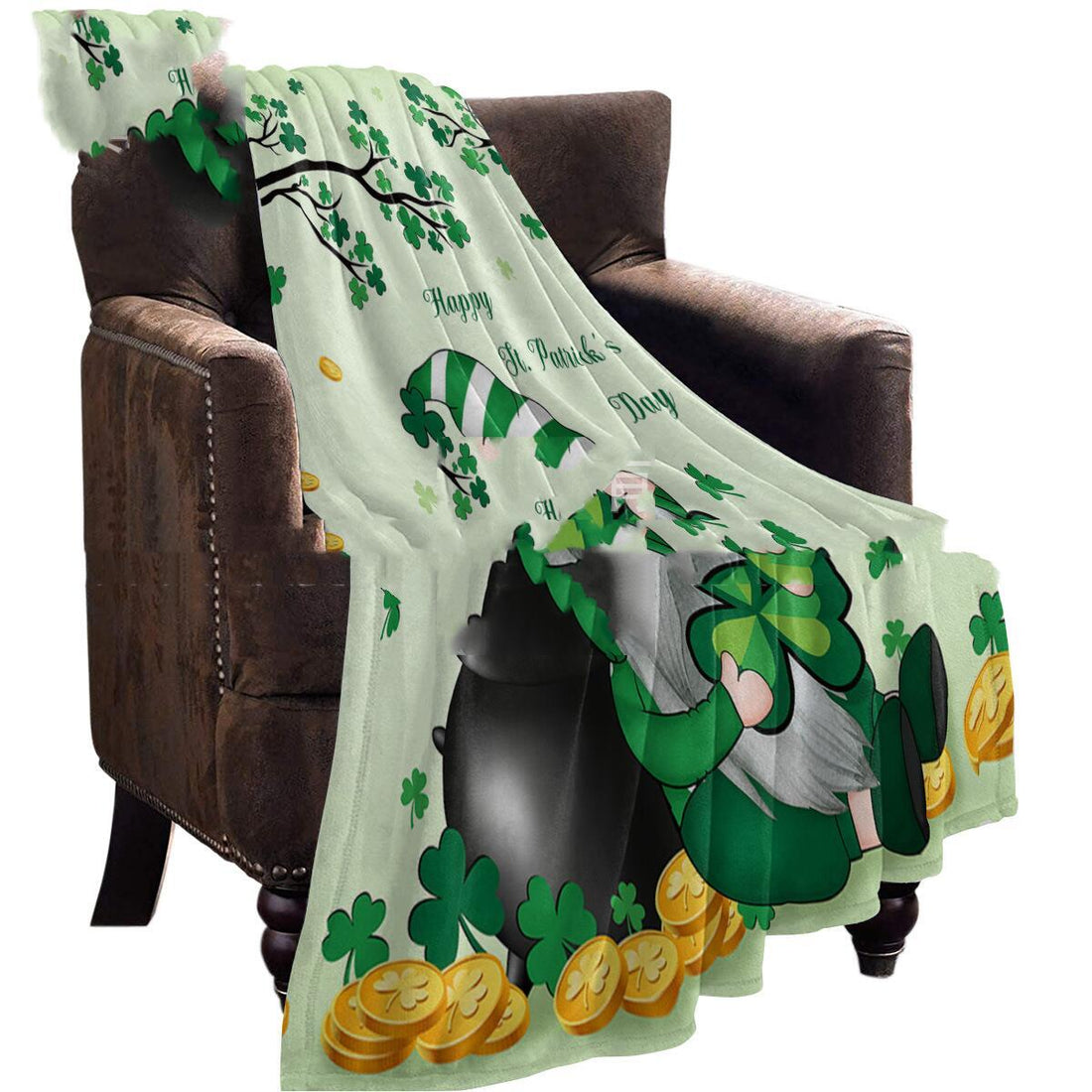 St Patrick's Day Flannel Blanket