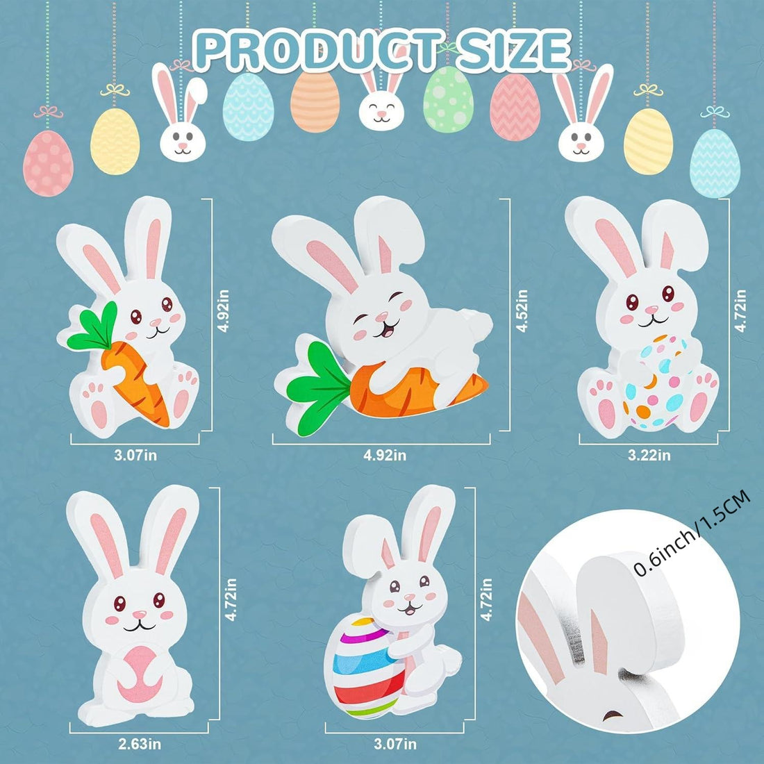 Creative Wooden Easter Bunny Decorations