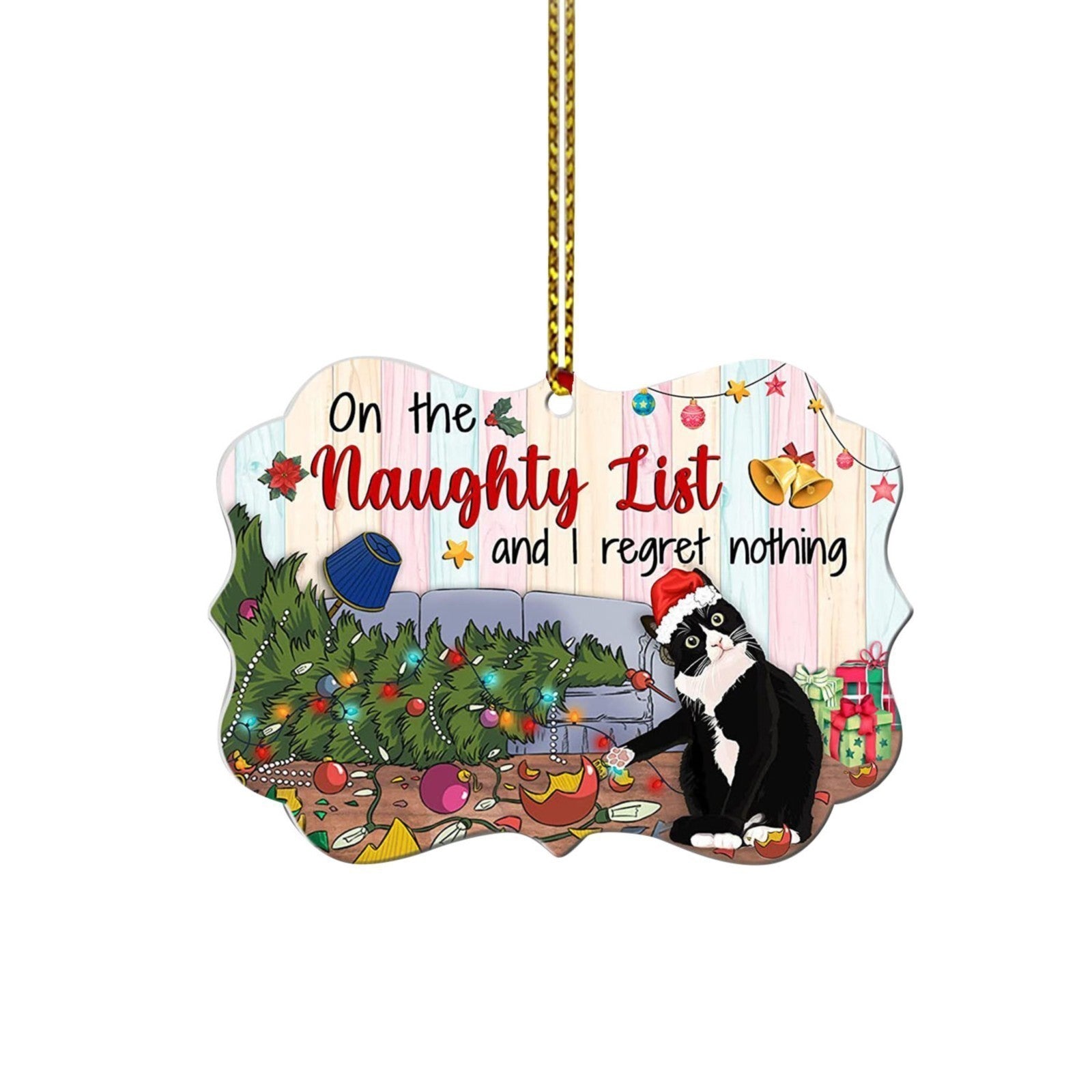 Black Cat Christmas Decorations Ornaments