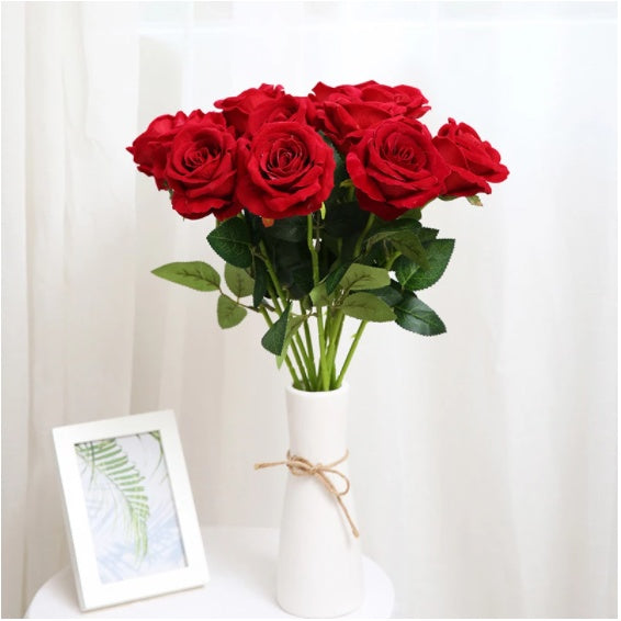 Artificial Red Rose Flowers