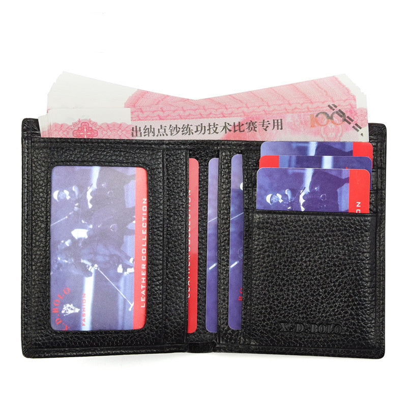 Ultra-thin First Layer Cowhide Short Wallet
