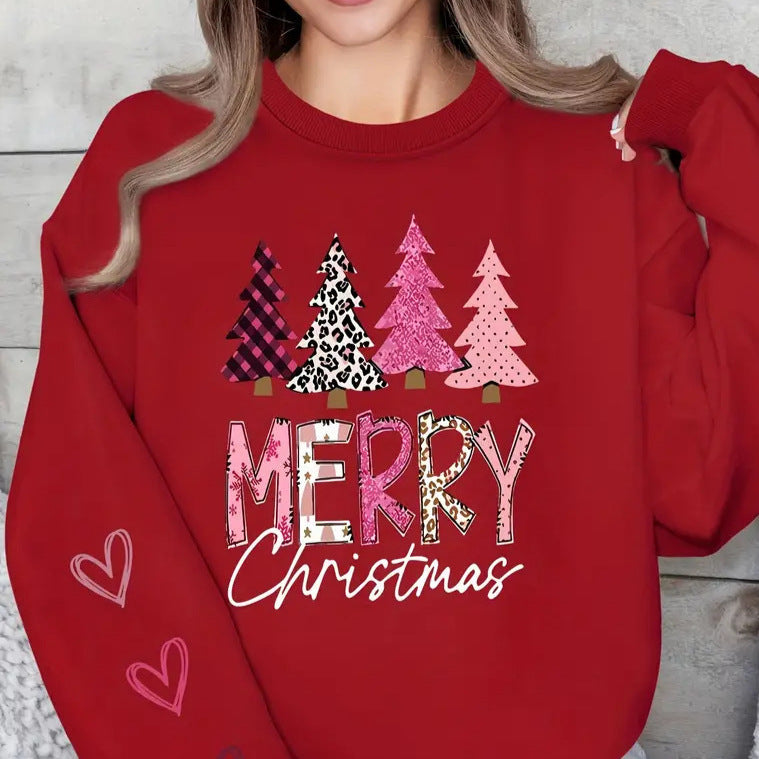 Women's Casual Printed Round Neck Long Sleeve Top