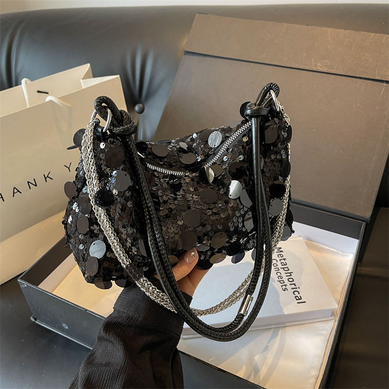 Women's Sequined Chain Shoulder Messenger Bag