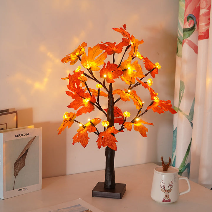 Led Thanksgiving Maple Leaf Pumpkin Decorative Lights