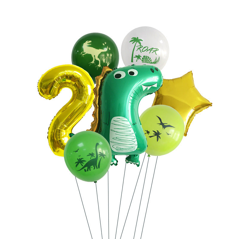 Number Set Birthday Jungle Party Decoration