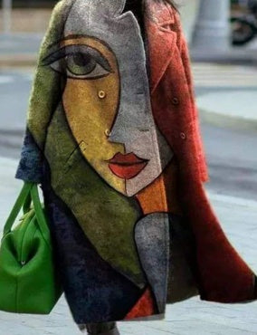 Women's Long Sleeved Large Woolen Overcoat