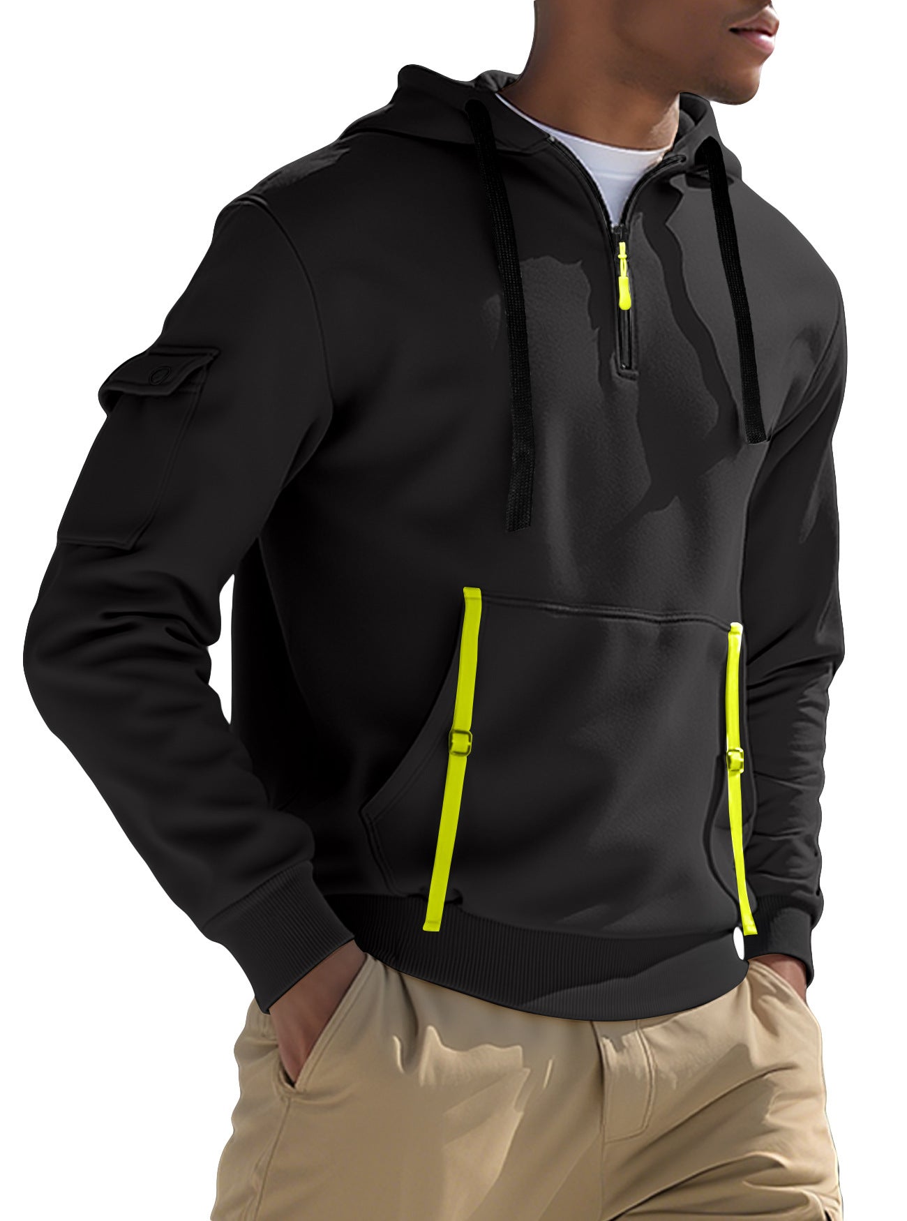Men's Fleece-lined Casual Sweatshirt