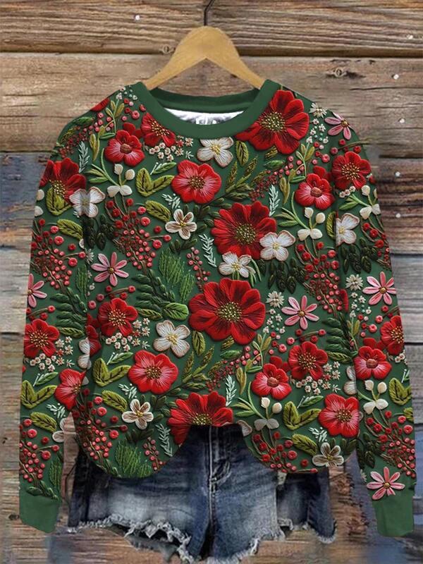 Women's Christmas Street Trend Round-neck Shirt