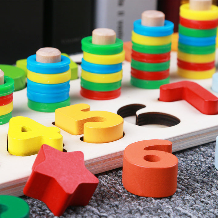 3 in 1 Early Educational Geometry Wooden Toys