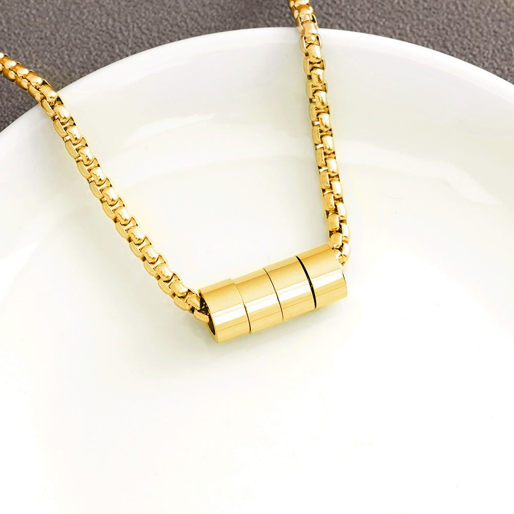 Stainless steel beaded necklace