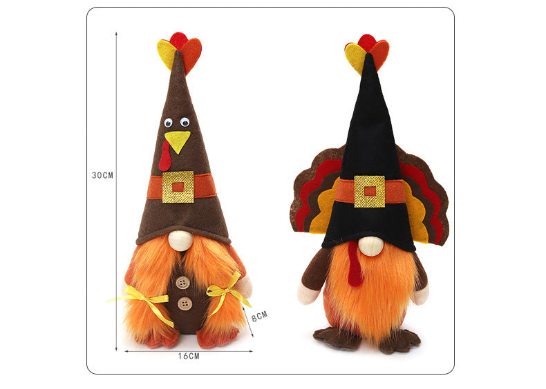 Thanksgiving Turkey Doll Ornaments Supplies