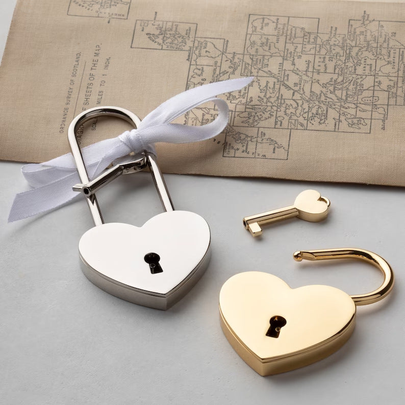 Customized Heart-shaped Padlock Anniversary Gift