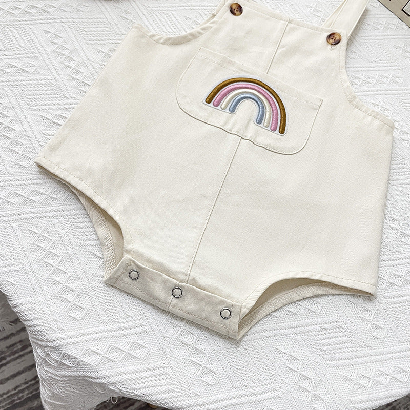 Baby Loose Korean Style Rainbow Romper