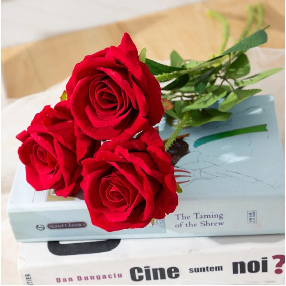 Artificial Red Rose Flowers