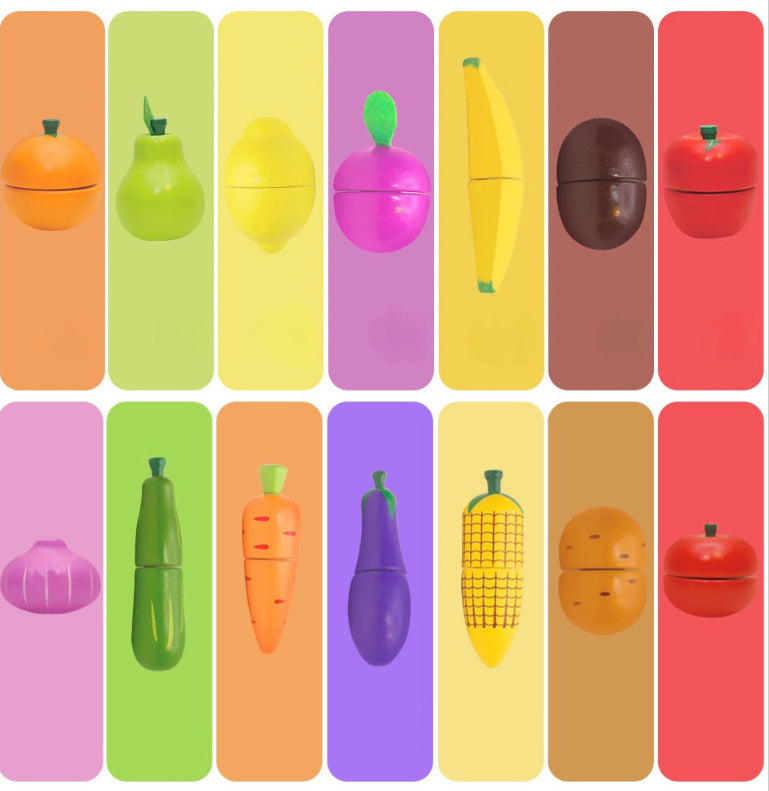 Wooden Vegetable Magnetic Children's Play House