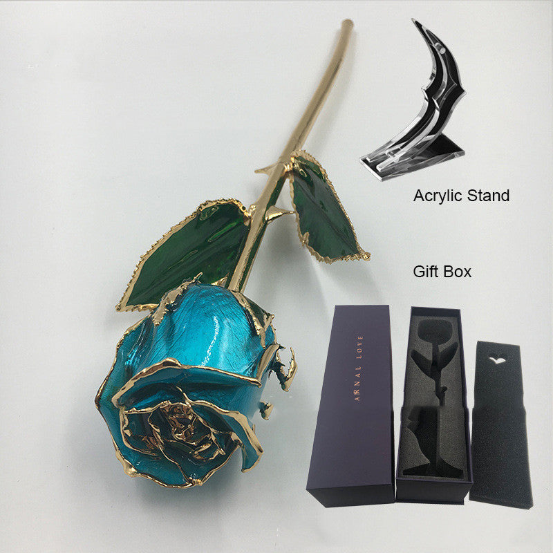 Mother's Day Colored Gilded Rose Crafts