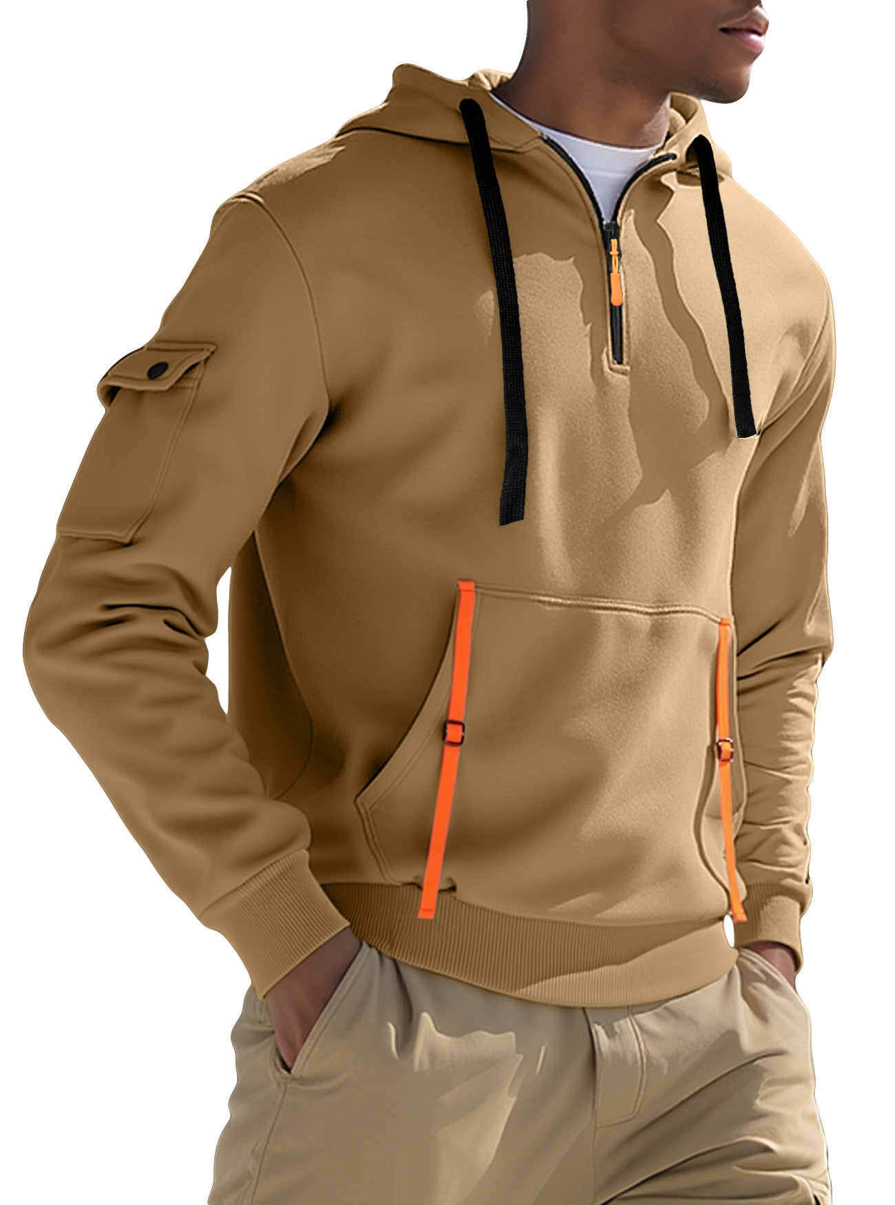 Men's Fleece-lined Casual Sweatshirt