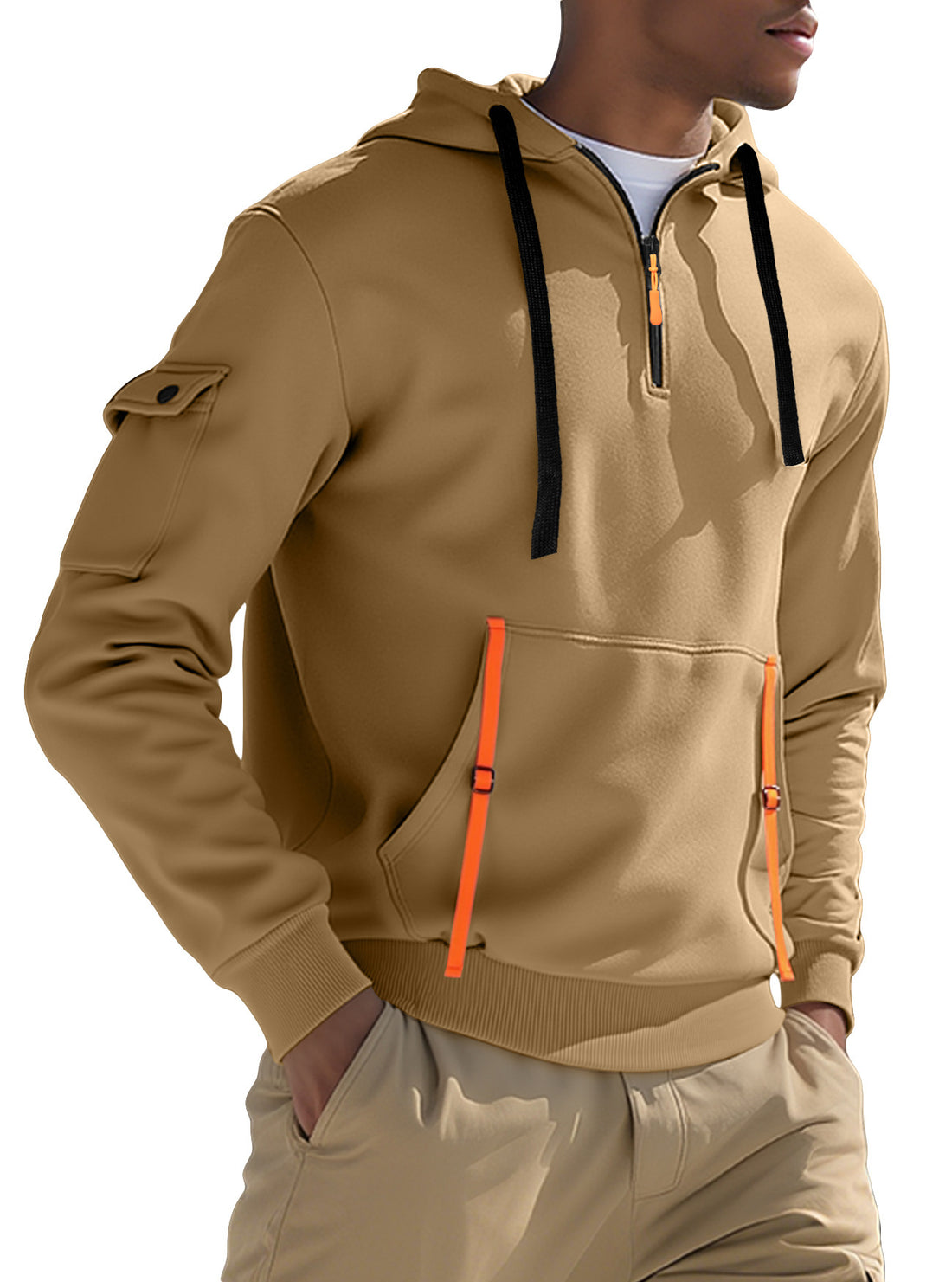 Men's Fleece-lined Casual Sweatshirt