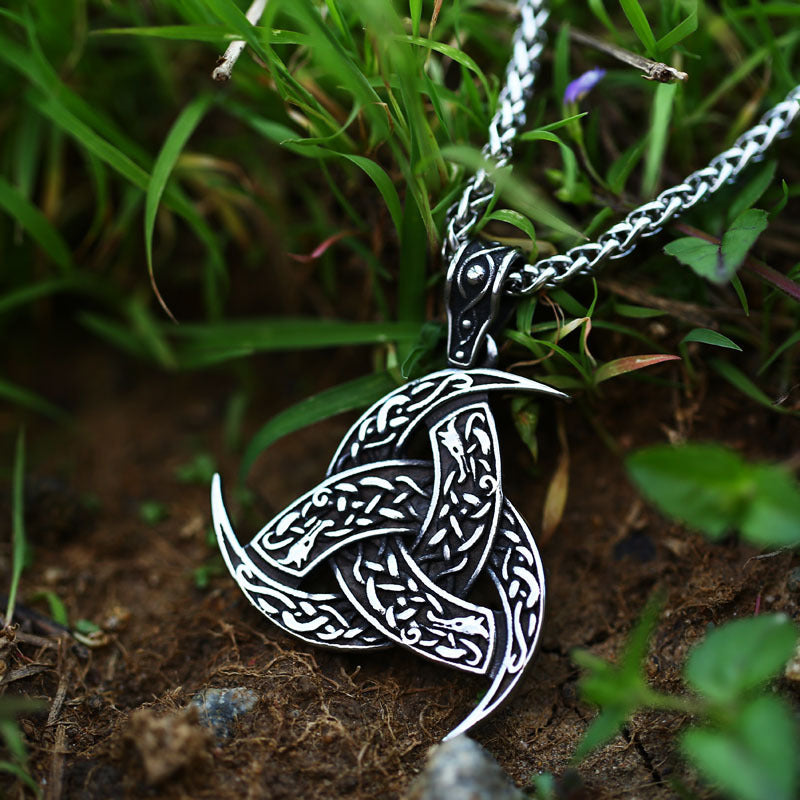 Viking Totem Celtic Knot Stainless Steel Pendant