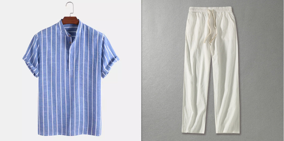 Summer Men's Clothing Short Sleeve Shirt