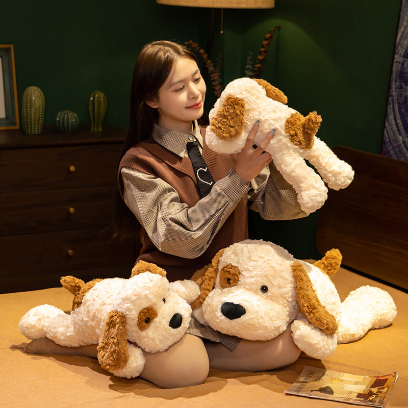 Soft And Adorable Lying Spot Dog Plush Toys