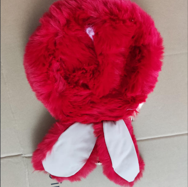 Plush Bag Faux Fur Rabbit Clip
