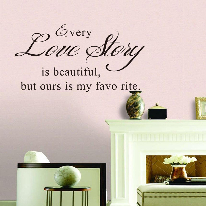 Every Love Storyy Printed Wall Stickers