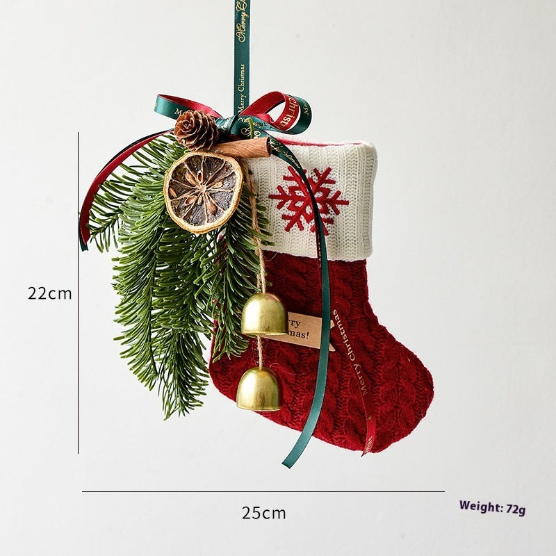 Knitted Christmas Stockings Scene Layout