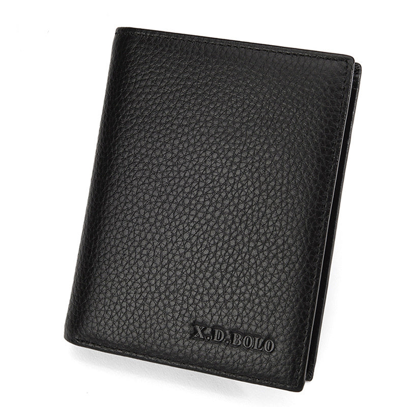 Ultra-thin First Layer Cowhide Short Wallet
