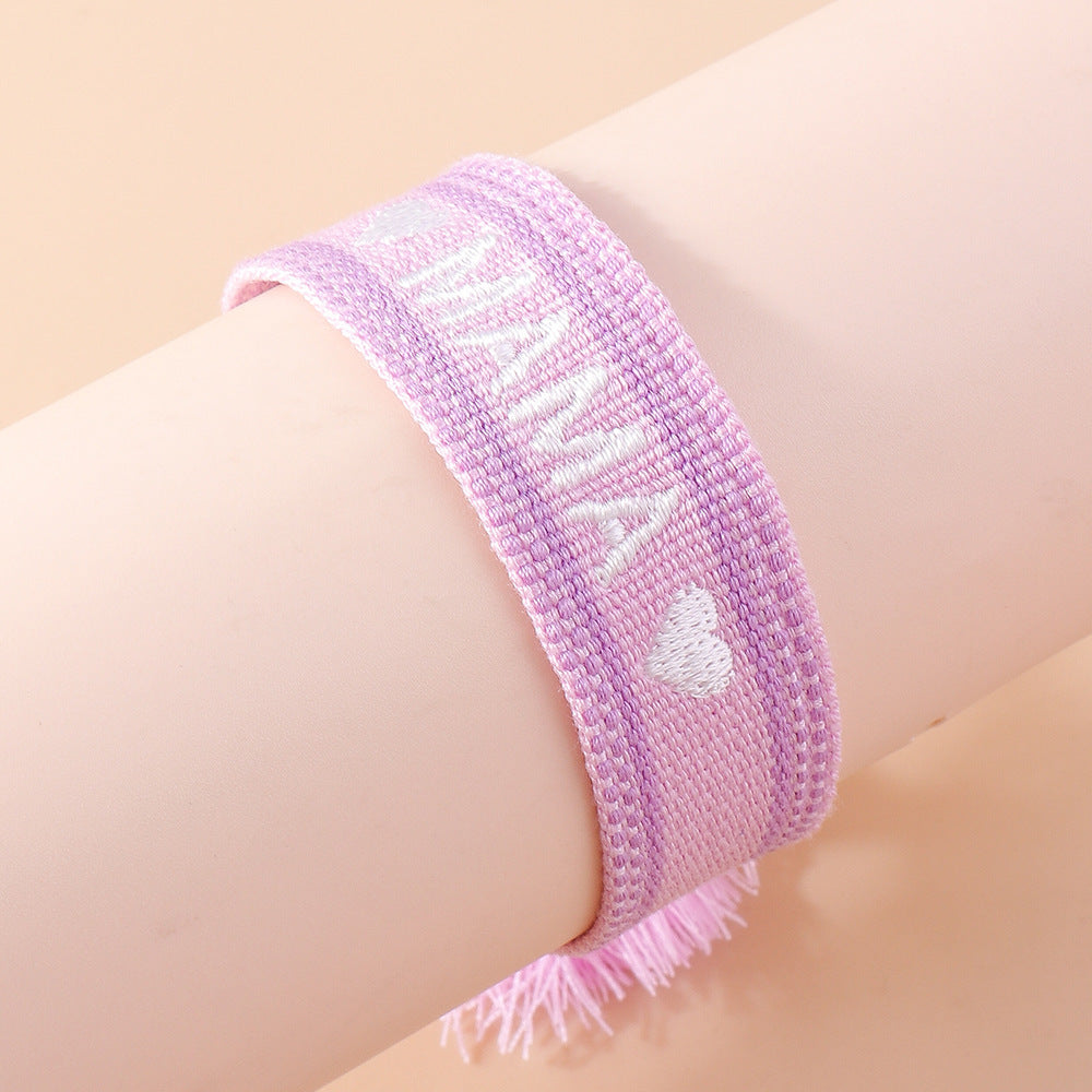 Mother's Day Woven Bracelet Strap