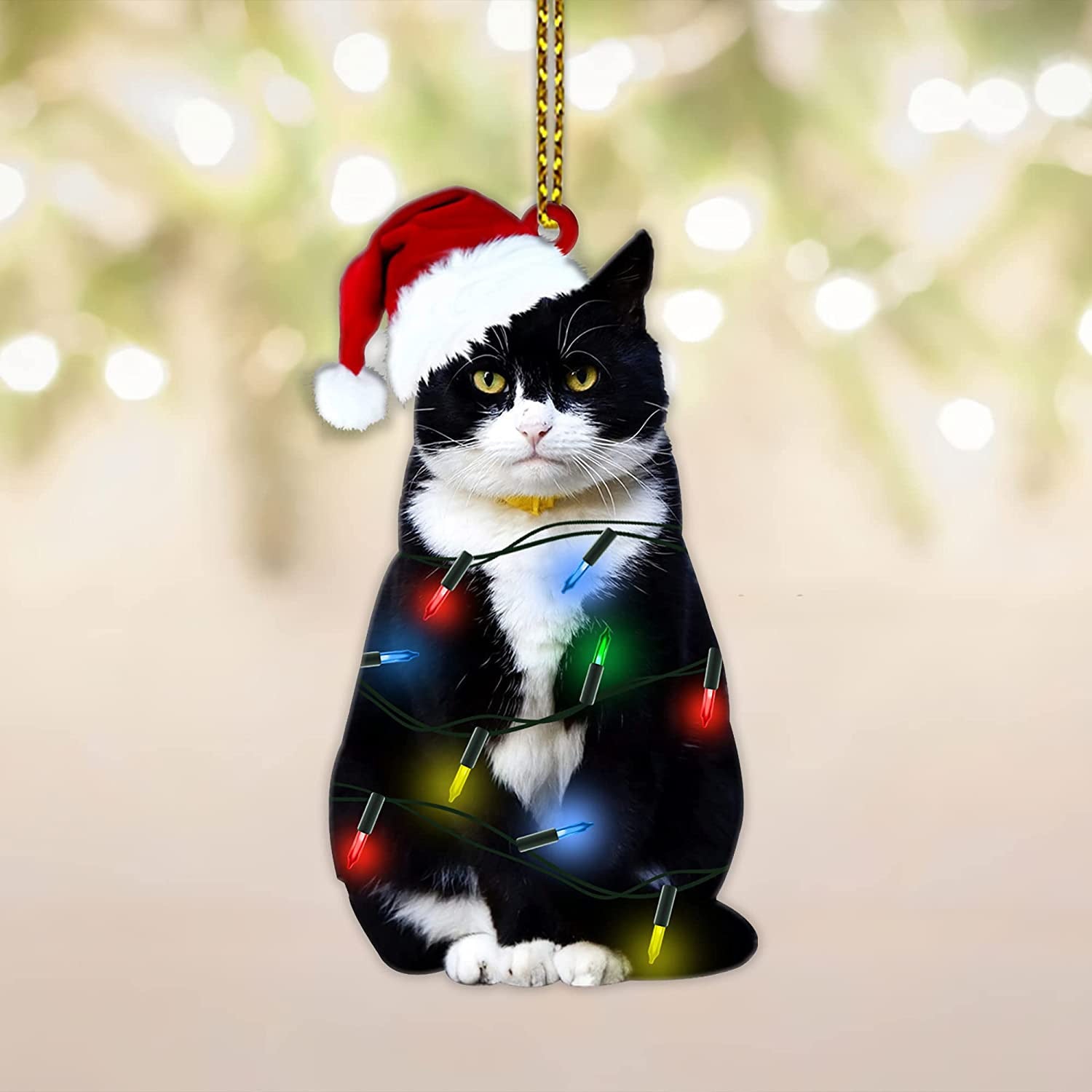 Black Cat Christmas Decorations Ornaments