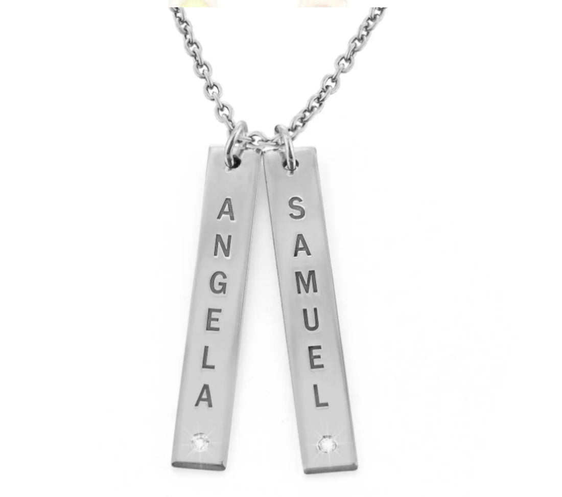Personalized Vertical Necklace Mother's Day Gift