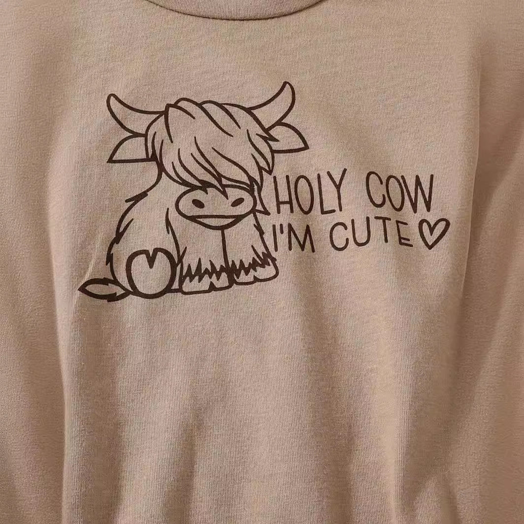 Baby Cute Cow Toy Pullover Triangle Rompers