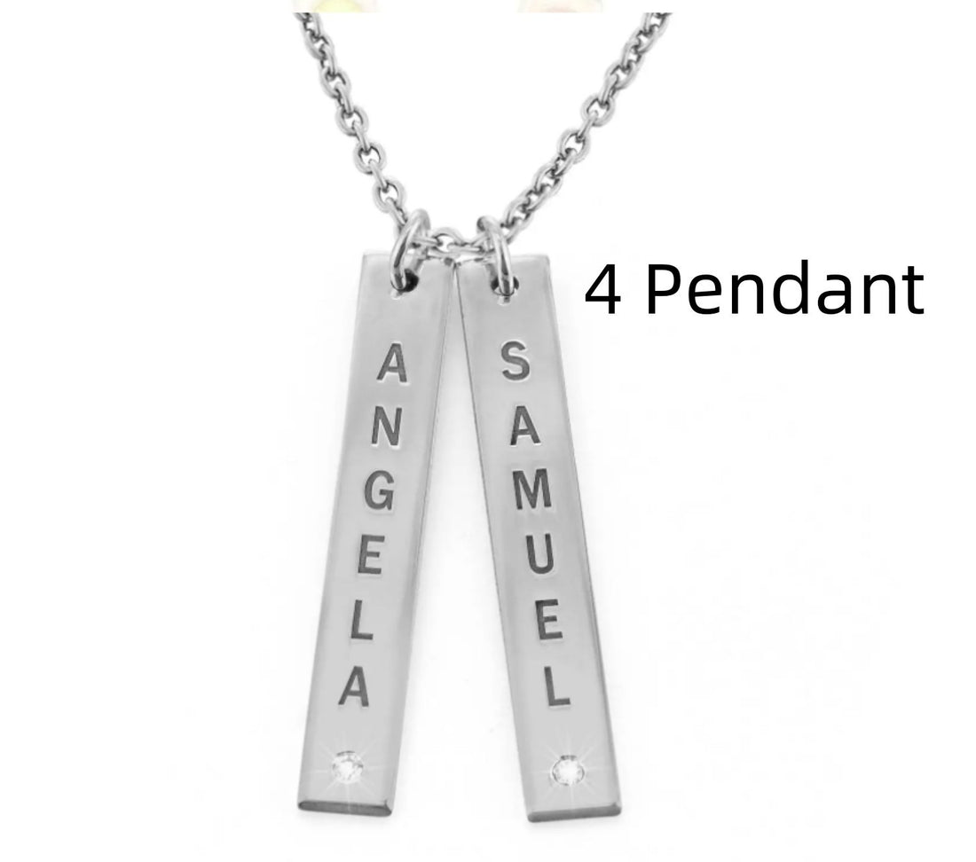 Personalized Vertical Necklace Mother's Day Gift