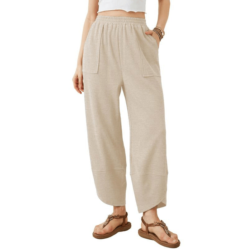 Women's Wide Leg Pants With Pockets For Casual Wear