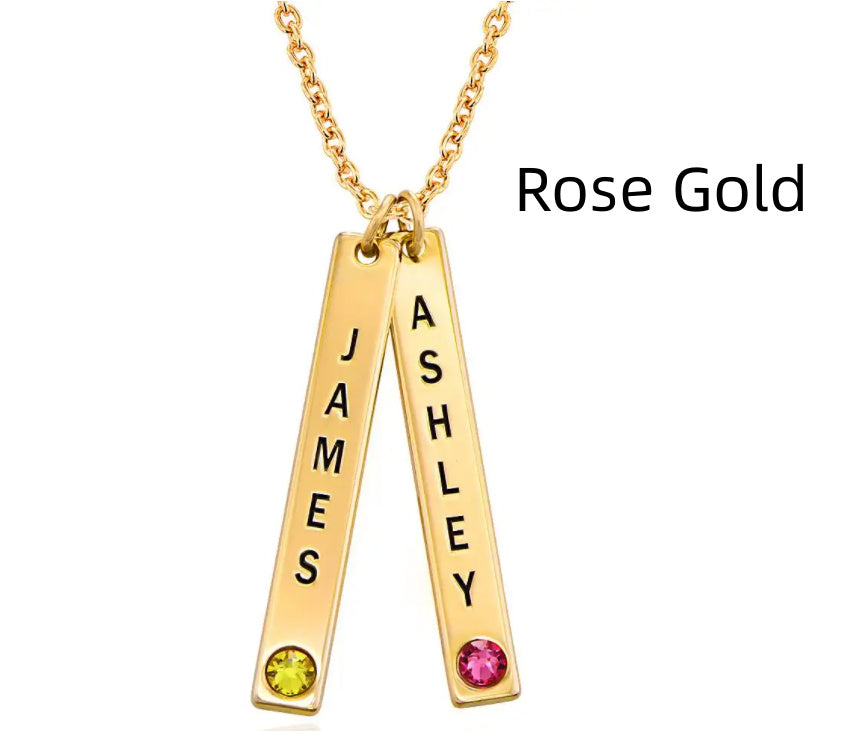 Personalized Vertical Necklace Mother's Day Gift