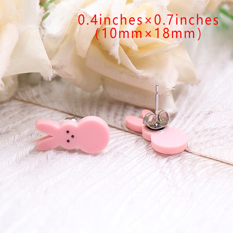 Women's Rabbit Shape Easter Acrylic Earrings
