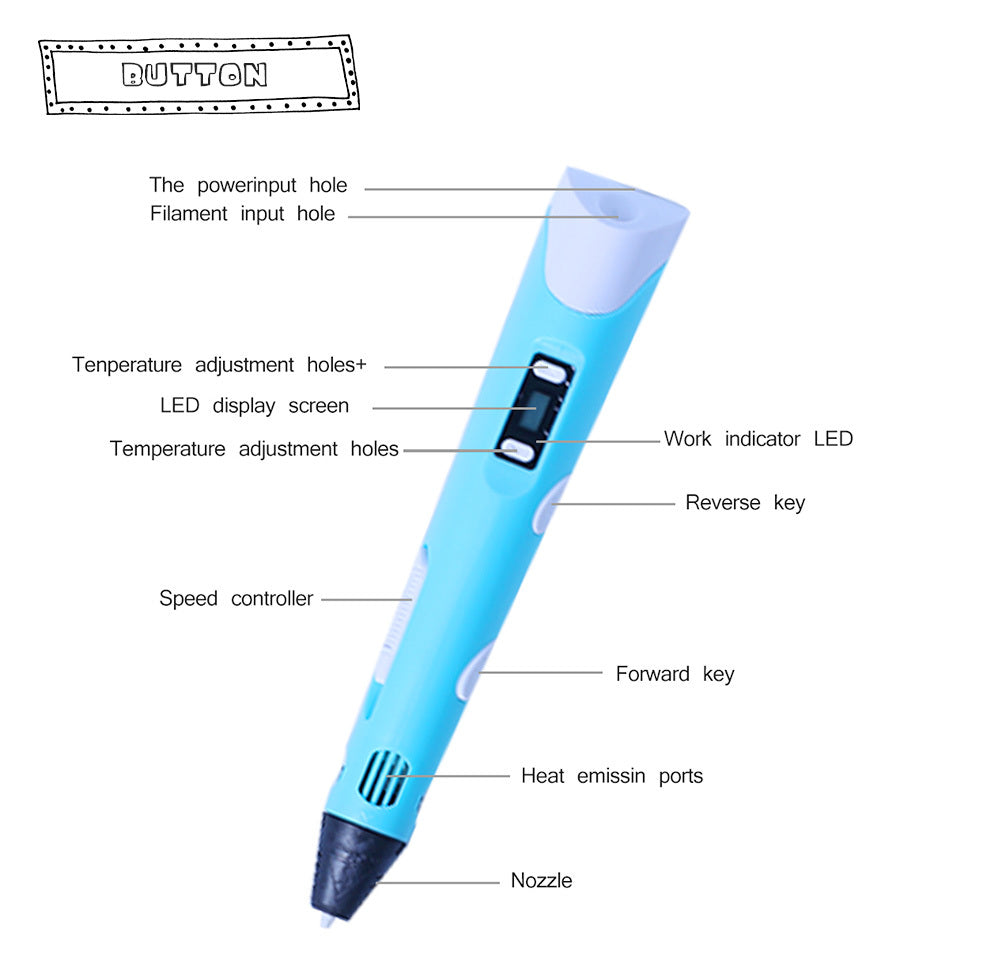 3D pen two generation painting toys