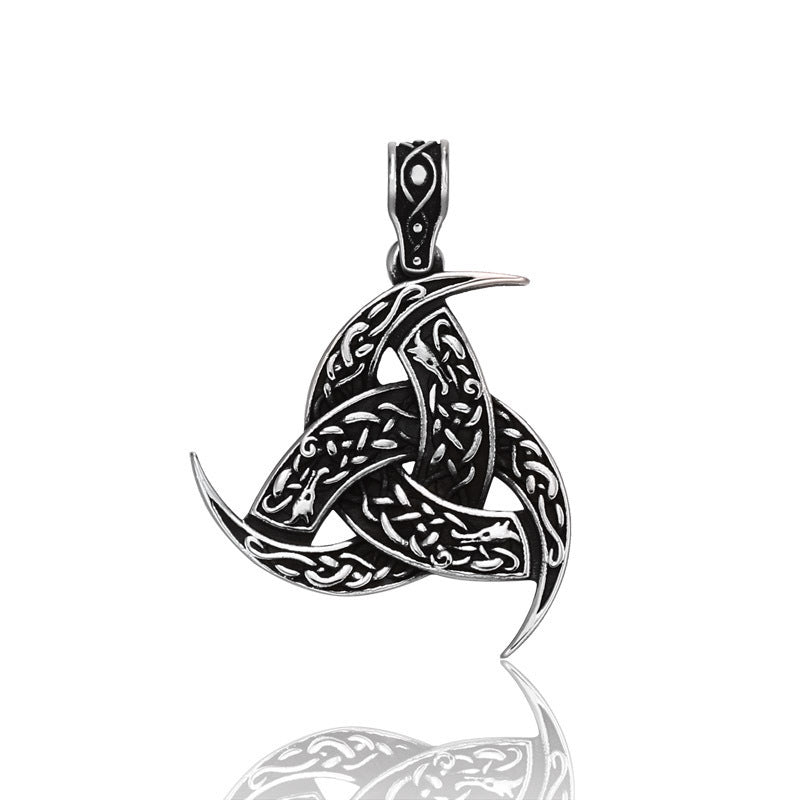 Viking Totem Celtic Knot Stainless Steel Pendant