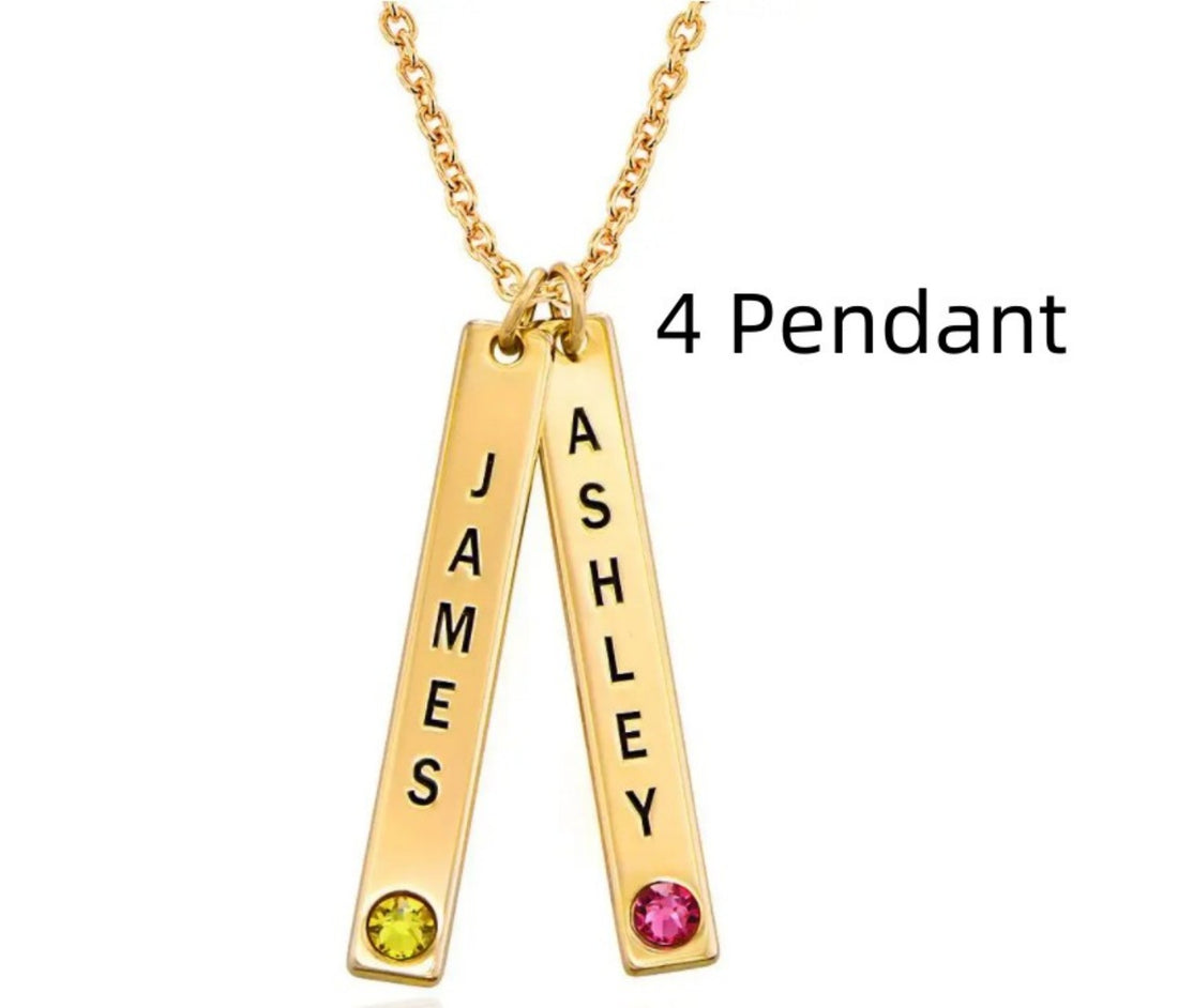 Personalized Vertical Necklace Mother's Day Gift