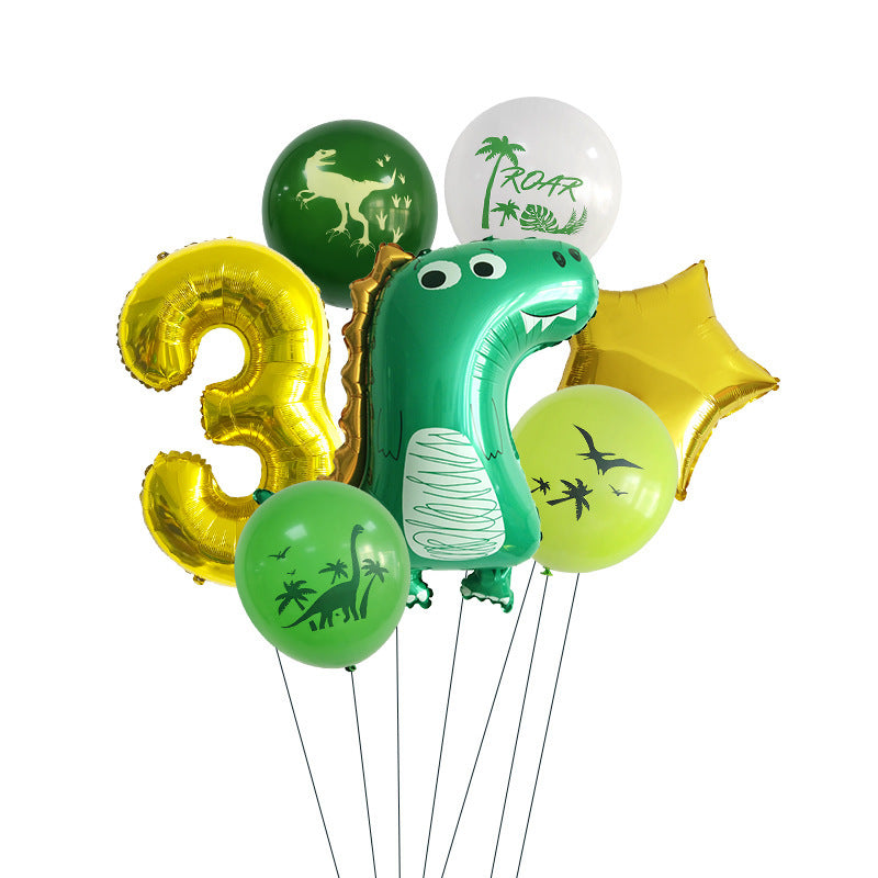 Number Set Birthday Jungle Party Decoration