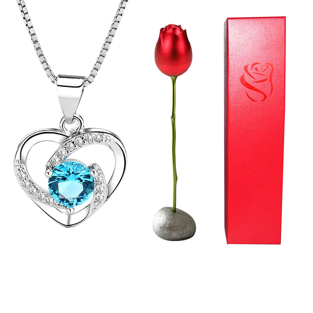 Valentines Day Gift Heart Shaped Necklace
