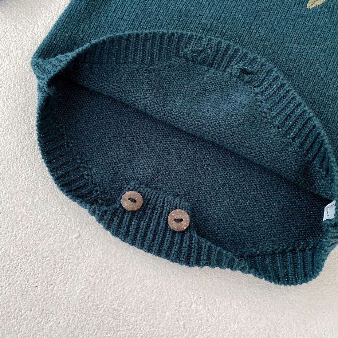 Baby Girl's Dark Green Embroidered