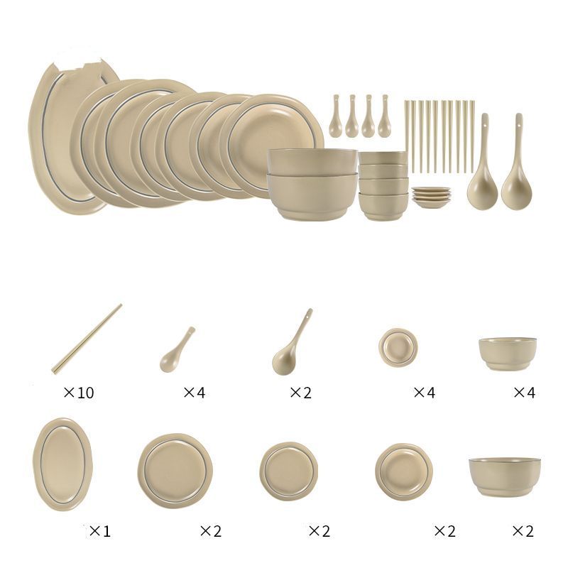 Household Dishware Light Luxury Tableware Set
