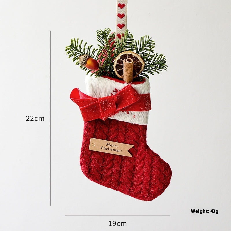 Knitted Christmas Stockings Scene Layout