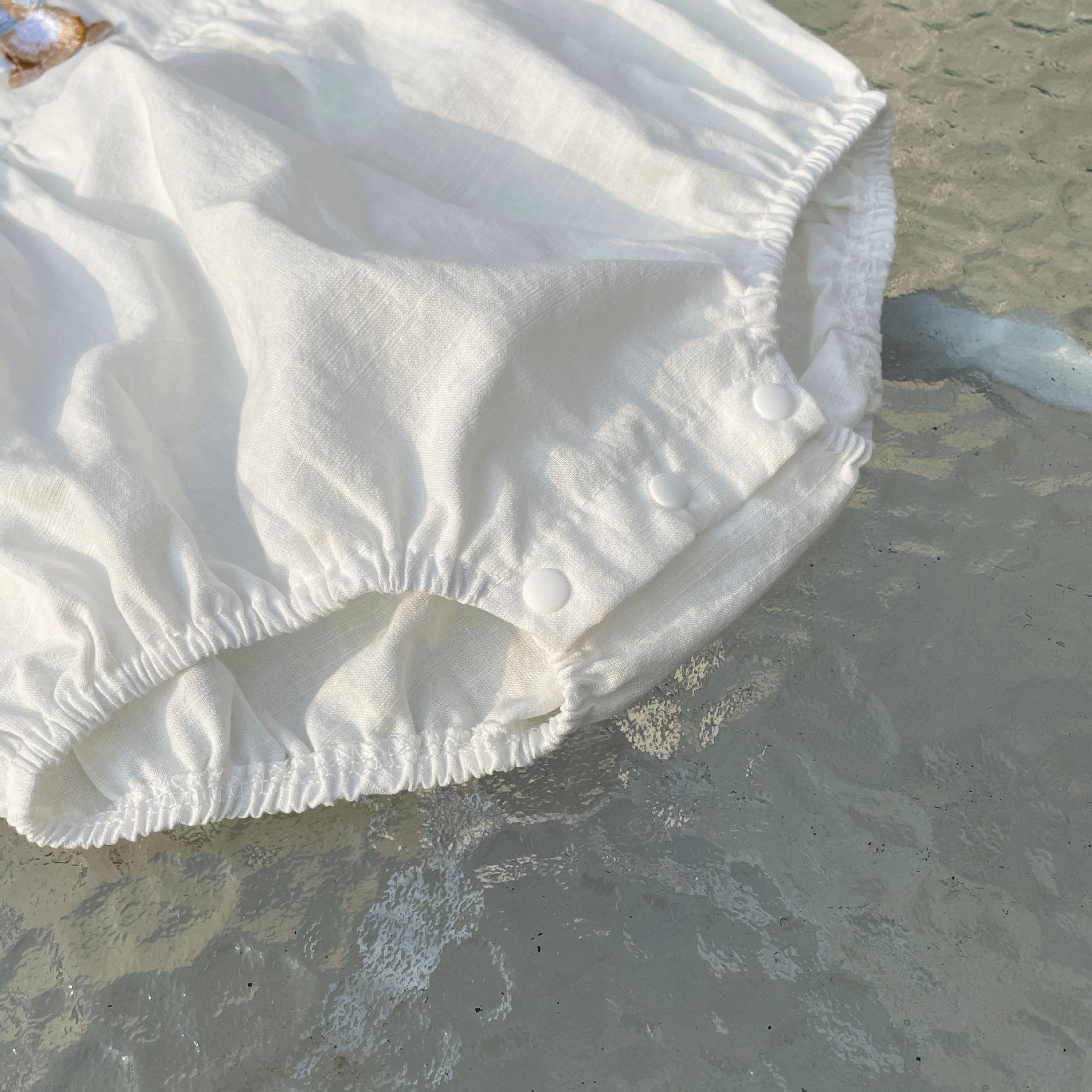 Baby Girl Bunny Embroidery Bottom-covering Rompers