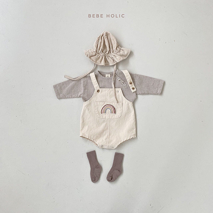 Baby Loose Korean Style Rainbow Romper