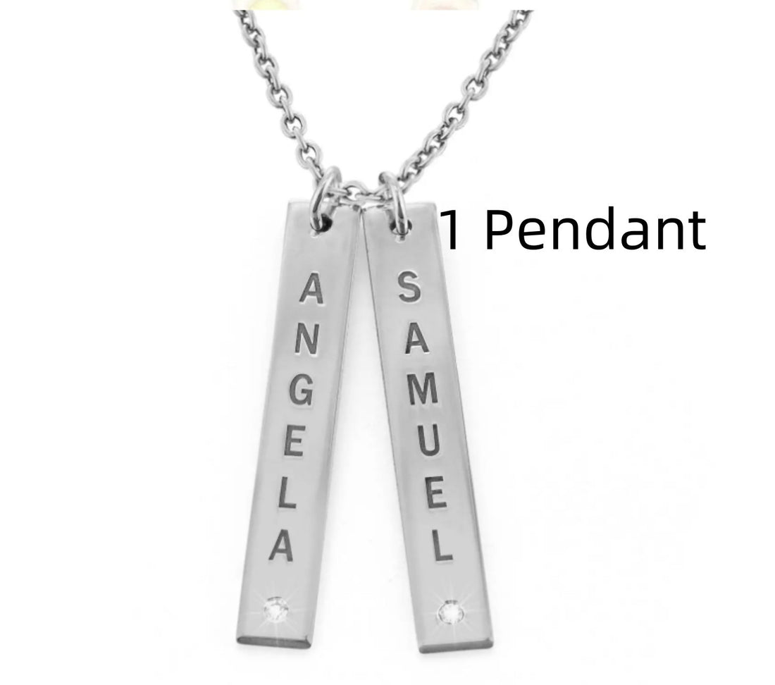 Personalized Vertical Necklace Mother's Day Gift
