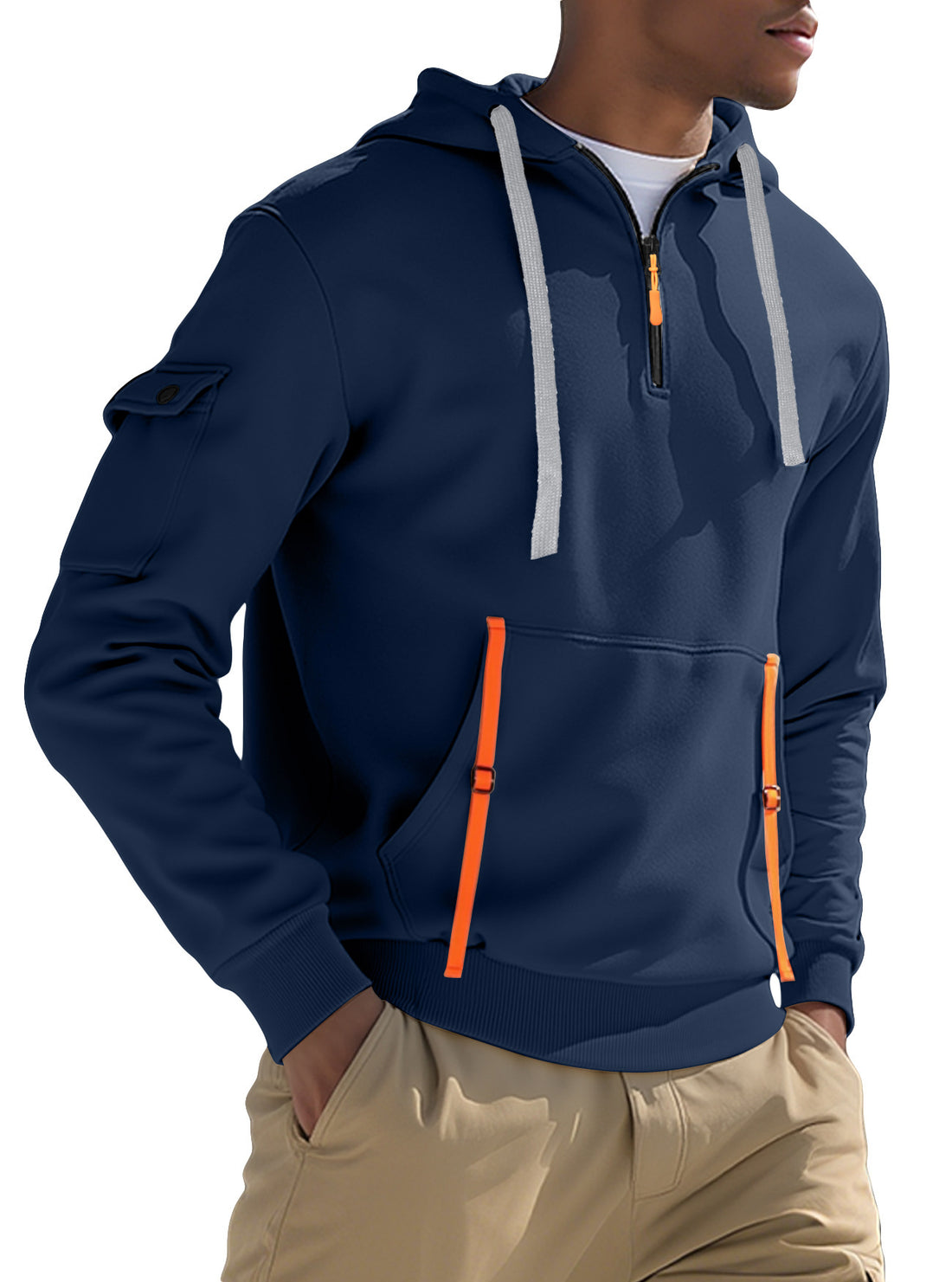 Men's Fleece-lined Casual Sweatshirt